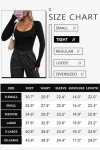 Ekouaer Long Sleeve Fitted Shirt Womens Scoop Neck Tight Tops Long Sleeve Undershirts Basic Shirts Black,White M