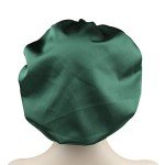 Satin Sleep Bonnet for Women - Dark Green