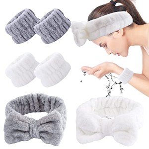 6-Pack Microfiber Headbands & Wristbands for Spa