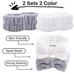 6-Pack Microfiber Headbands & Wristbands for Spa