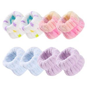 4 Pairs Microfiber Wrist Spa Bands for Women