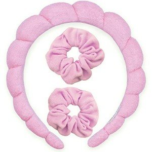 FROG SAC Pink Spa Headband and Wristband Set