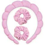 FROG SAC Pink Spa Headband and Wristband Set
