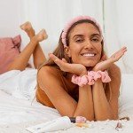 FROG SAC Pink Spa Headband and Wristband Set