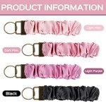 4 Pack Elastic Scrunchie Keychain Wristlets for Women