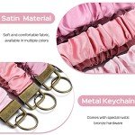 4 Pack Elastic Scrunchie Keychain Wristlets for Women