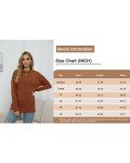 PLMOKEN Plus Size Sweatshirts for Women Casual Long Sleeve Round Neck Shirts Tunic Tops for Leggings,Caramel,XL