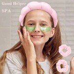 Soft Spa Headband with 2 Sponge Scrunchies - Black