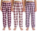 3 Pack Women's Cotton Flannel Pajama Bottoms