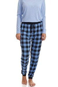 Blue Plaid Women's Pajama Bottoms by Suko