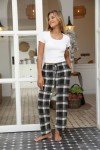 Comfy Plaid Pajama Pants with Pockets for Women