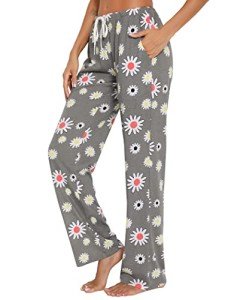 Comfy Cotton Pajama Pants with Pockets - Floral