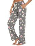 Comfy Cotton Pajama Pants with Pockets - Floral
