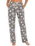 Comfy Cotton Pajama Pants with Pockets - Floral