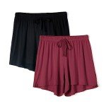 MOLISOHO Women's Pajama Shorts 2-Pack Set