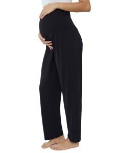 Joyaria Women's Comfy Maternity Pants - Black Medium
