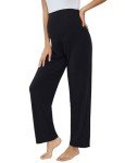 Joyaria Women's Comfy Maternity Pants - Black Medium