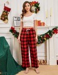 Comfy Buffalo Plaid Fleece Pajama Pants for Women