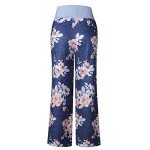 Famulily Women's Floral Wide Leg Lounge Pants