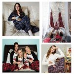 Cozy Red Fleece Plaid Pajamas for Women