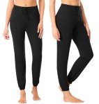 Women's Soft Black Jogger Lounge Pants XL