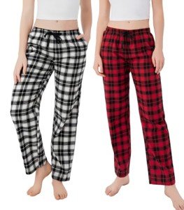 David Archy Women's Comfy Cotton Pajama Pants