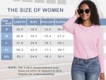 SMENG Cotton Long Sleeve Shirt Women Basic Crewneck Plain Shirts Casual Comfy Soft Tops Light Pink M