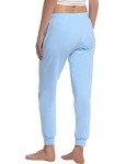 Light Blue Women's Jersey Knit Lounge Pants with Pockets