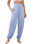 Light Blue High-Waisted Women's Harem Pants