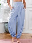 Light Blue High-Waisted Women's Harem Pants