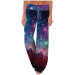 Purple Leopard Print Flare Pajama Trousers for Women