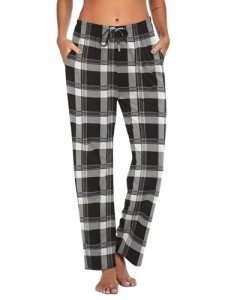 Ekouaer Comfy Plaid Pajama Pants for Women