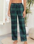 Viakeo Women's Soft Lounge Pajama Pants - Green Plaid