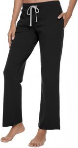 Soft Cotton Pajama Pants for Women - Black