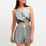 Leofeck Women's Y2K Striped Pajama Shorts