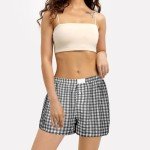 Leofeck Women's Y2K Striped Pajama Shorts
