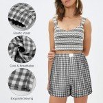 Leofeck Women's Y2K Striped Pajama Shorts