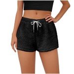 Cozy Women's Fleece Lounge Mini Pajama Shorts