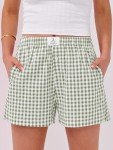 ANRABESS Women’s Summer Plaid Lounge Shorts