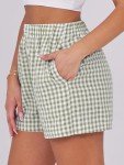 ANRABESS Women’s Summer Plaid Lounge Shorts
