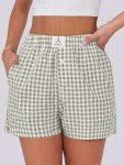 ANRABESS Women’s Summer Plaid Lounge Shorts