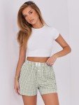 ANRABESS Women’s Summer Plaid Lounge Shorts