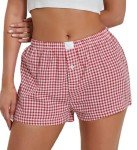 Y2K Plaid Micro Boxers for Women - Casual Lounge Shorts