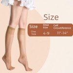 Elegant Sheer Knee High Stockings for Women - 6 Pairs