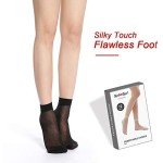 12 Pack Women's Sheer Ankle High Nylon Socks