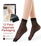 12 Pairs Women's Sheer Ankle Nylon Socks