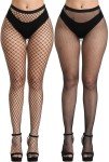 High Waist Fishnet Tights - Black Thigh Highs