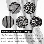 Plus Size Fishnet Thigh High Stockings - 5 Pairs