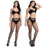 High Waist Fishnet Tights - Black Thigh Highs