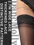 DancMolly Silky Lace Top Thigh High Stockings